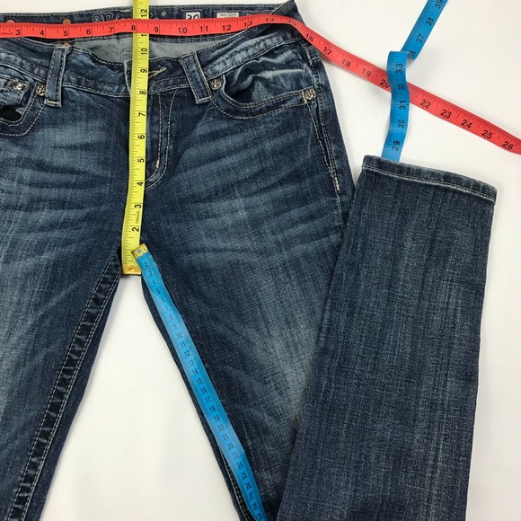 Miss Me Mid Rise Skinny Jeans Embellished Cross U - Picture 7 of 7